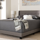 Baxton Studio Lisette Modern and Contemporary Grey Fabric Upholstered Queen Size Bed