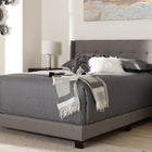 Baxton Studio Lisette Modern and Contemporary Grey Fabric Upholstered King Size Bed