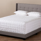 Baxton Studio Lisette Modern and Contemporary Grey Fabric Upholstered King Size Bed