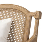 Baxton Studio Clemence French Provincial Ivory Fabric Upholstered Whitewashed Wood Armchair