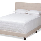 Baxton Studio Lisette Modern and Contemporary Beige Fabric Upholstered King Size Bed