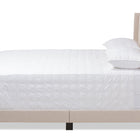Baxton Studio Lisette Modern and Contemporary Beige Fabric Upholstered King Size Bed