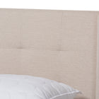 Baxton Studio Lisette Modern and Contemporary Beige Fabric Upholstered King Size Bed