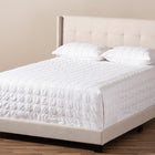 Baxton Studio Lisette Modern and Contemporary Beige Fabric Upholstered King Size Bed