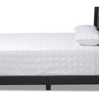 Baxton Studio Lisette Modern and Contemporary Charcoal Grey Fabric Upholstered King Size Bed