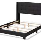 Baxton Studio Lisette Modern and Contemporary Charcoal Grey Fabric Upholstered King Size Bed