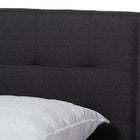 Baxton Studio Lisette Modern and Contemporary Charcoal Grey Fabric Upholstered King Size Bed