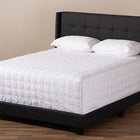 Baxton Studio Lisette Modern and Contemporary Charcoal Grey Fabric Upholstered King Size Bed