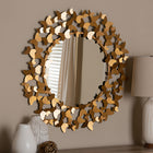 Baxton Studio Soleil Modern and Contemporary Antique Gold Finished Butterfly Accent Wall Mirror