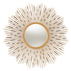 Baxton Studio Apollonia Modern and Contemporary Gold Finished Sunburst Accent Wall Mirror