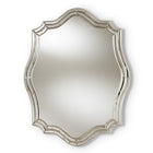 Baxton Studio Isidora Art Deco Antique Silver Finished Accent Wall Mirror
