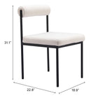 Zuo Livorno Dining Chair Ivory