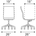 Zuo Glider Conference Chair Taupe