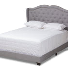 Baxton Studio Aden Modern and Contemporary Grey Fabric Upholstered King Size Bed