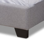 Baxton Studio Aden Modern and Contemporary Grey Fabric Upholstered Queen Size Bed