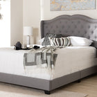 Baxton Studio Aden Modern and Contemporary Grey Fabric Upholstered King Size Bed