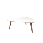 Manhattan Comfort Utopia Contemporary Modern 34" Triangle Coffee Table in White