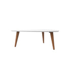 Manhattan Comfort Utopia Contemporary Modern 34" Triangle Coffee Table in White