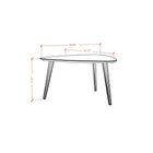 Manhattan Comfort Utopia Contemporary Modern 34" Triangle Coffee Table in Off White