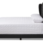 Baxton Studio Aden Modern and Contemporary Charcoal Grey Fabric Upholstered Queen Size Bed