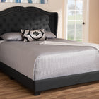 Baxton Studio Aden Modern and Contemporary Charcoal Grey Fabric Upholstered King Size Bed