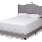 Baxton Studio Alesha Modern and Contemporary Grey Fabric Upholstered King Size Bed