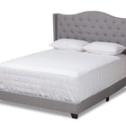 Baxton Studio Alesha Modern and Contemporary Grey Fabric Upholstered King Size Bed