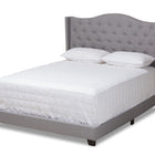 Baxton Studio Alesha Modern and Contemporary Grey Fabric Upholstered Queen Size Bed