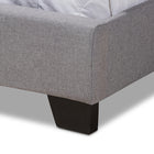 Baxton Studio Alesha Modern and Contemporary Grey Fabric Upholstered King Size Bed