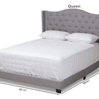Baxton Studio Alesha Modern and Contemporary Grey Fabric Upholstered Queen Size Bed