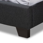 Baxton Studio Alesha Modern and Contemporary Charcoal Grey Fabric Upholstered Queen Size Bed