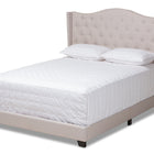 Baxton Studio Alesha Modern and Contemporary Beige Fabric Upholstered Full Size Bed