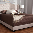 Baxton Studio Alesha Modern and Contemporary Beige Fabric Upholstered Queen Size Bed