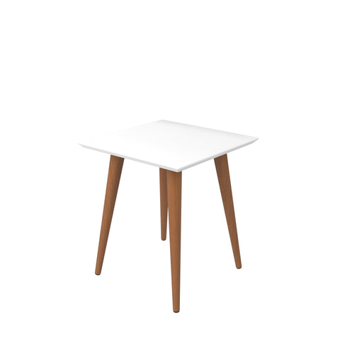 Manhattan Comfort Utopia Contemporary Modern 17" Square End Table in White