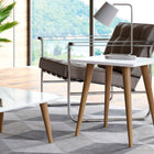 Manhattan Comfort Utopia Contemporary Modern 17" Square End Table in White