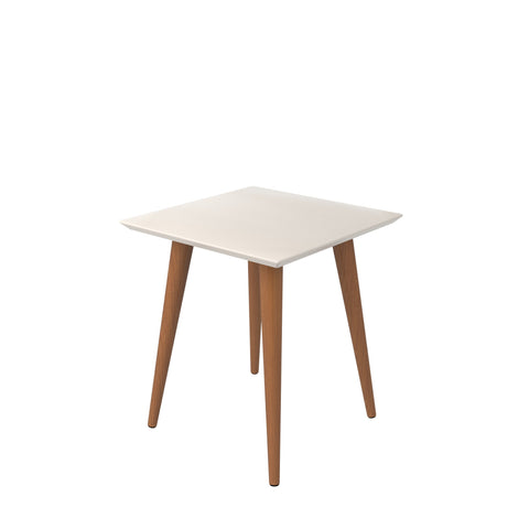 Manhattan Comfort Utopia Contemporary Modern 17" Square End Table in Off White