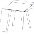 Manhattan Comfort Utopia Contemporary Modern 17" Square End Table in Off White