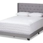 Baxton Studio Brady Modern and Contemporary Light Grey Fabric Upholstered King Size Bed