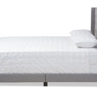 Baxton Studio Brady Modern and Contemporary Light Grey Fabric Upholstered King Size Bed