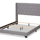 Baxton Studio Brady Modern and Contemporary Light Grey Fabric Upholstered King Size Bed
