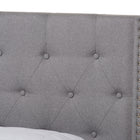 Baxton Studio Brady Modern and Contemporary Light Grey Fabric Upholstered King Size Bed