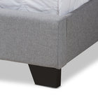 Baxton Studio Brady Modern and Contemporary Light Grey Fabric Upholstered Queen Size Bed