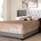 Baxton Studio Brady Modern and Contemporary Light Grey Fabric Upholstered King Size Bed