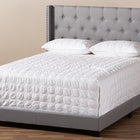 Baxton Studio Brady Modern and Contemporary Light Grey Fabric Upholstered King Size Bed