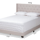 Baxton Studio Brady Modern and Contemporary Beige Fabric Upholstered King Size Bed