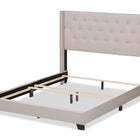 Baxton Studio Brady Modern and Contemporary Beige Fabric Upholstered King Size Bed