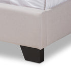 Baxton Studio Brady Modern and Contemporary Beige Fabric Upholstered Queen Size Bed