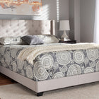 Baxton Studio Brady Modern and Contemporary Beige Fabric Upholstered Queen Size Bed