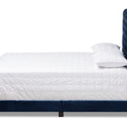 Baxton Studio Candace Luxe and Glamour Navy Velvet Upholstered Queen Size Bed