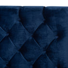 Baxton Studio Candace Luxe and Glamour Navy Velvet Upholstered Queen Size Bed